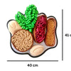 Chonky Peanuts Schnüffelmatte – Maßbild, zeigt die exakten Abmessungen für optimale Passform und Einsatz bei Hunden.